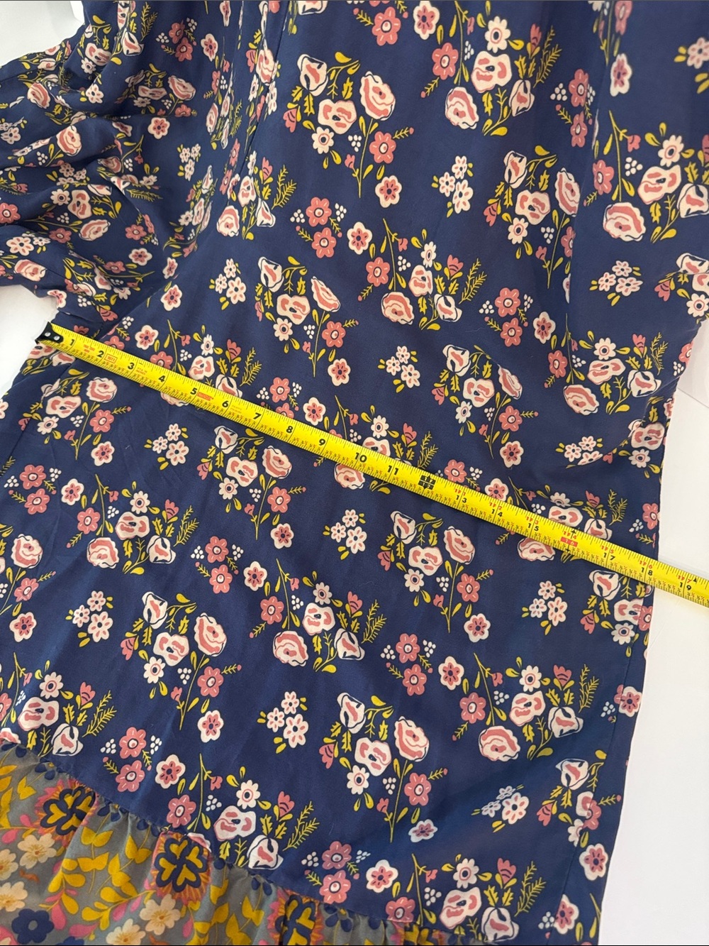 Natural Life "Zoe" Wide-Leg Jumpsuit in Slate Blue Floral Blooms - Picture 14 of 16